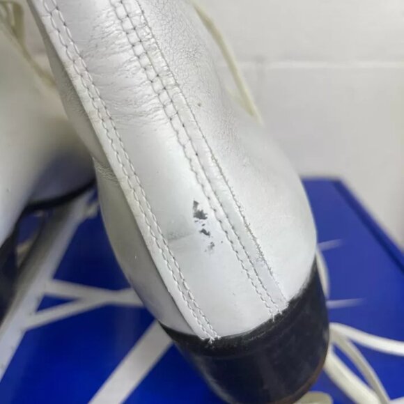Riedell Red Wing Minnesota 220 White Leather Figure Ice Skates Boot Women's 5.5 - Picture 9 of 16